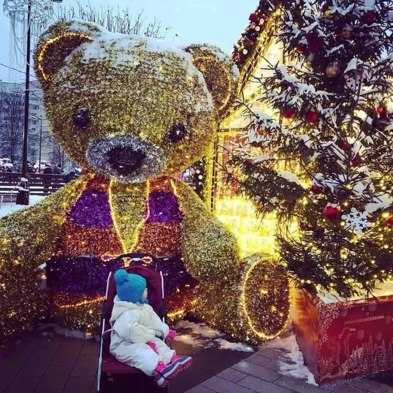 Teddy Bear Motif освещение полярные животные LED освещение Рождество Санта Праздничные декорации