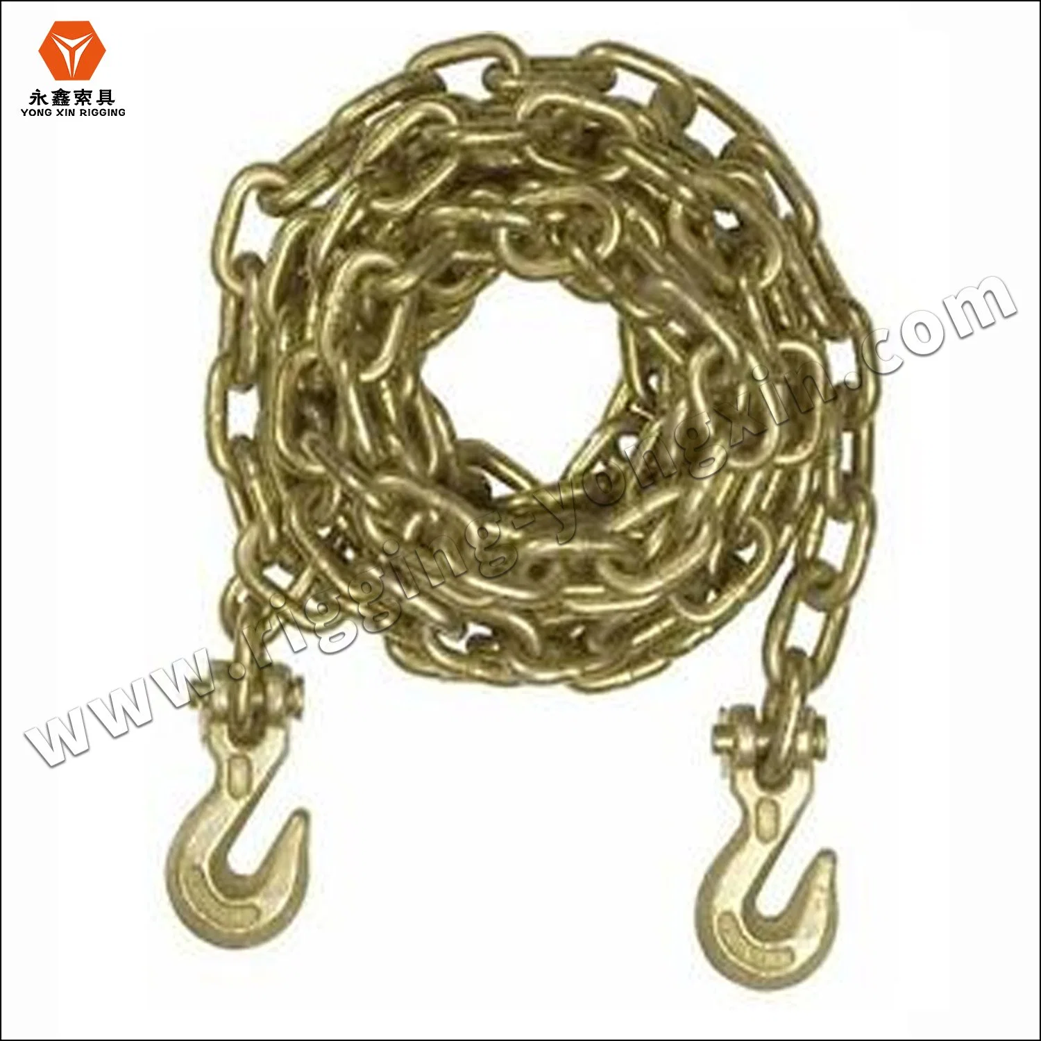 ASTM80 Transport Galvanized Blackened G70 Lashing Chain with Grab Hooks