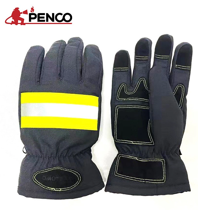 Heat-Protection En Standard Firefighting Gloves for Fireman