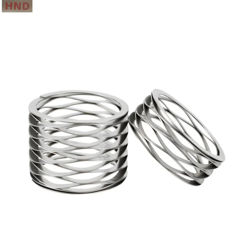 Design of Flat Wire Compression Valve Multiturn Wave Spring Stainless Steel 17-7pH Flat Wire