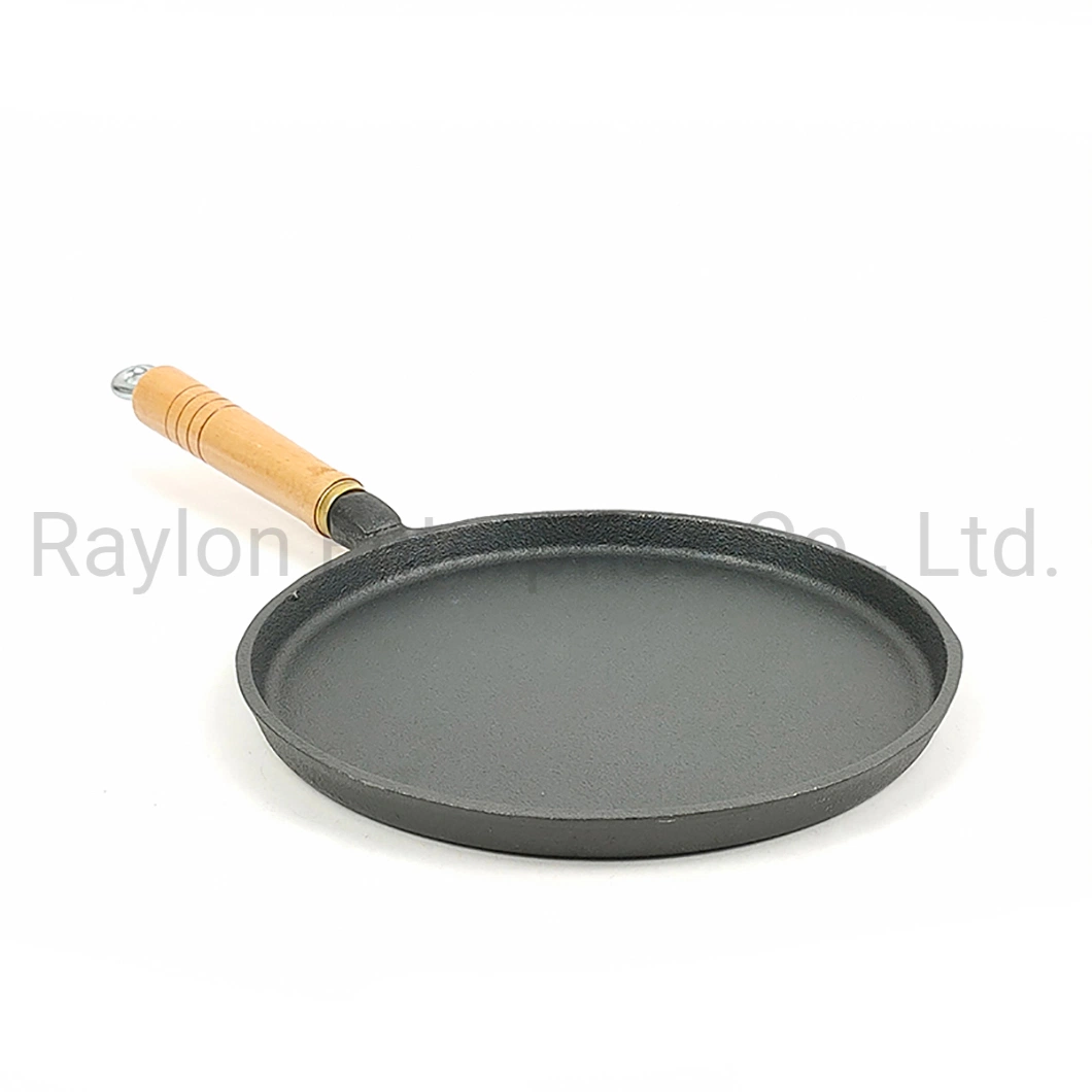 Usine Amazon Non Stick Cuisine Casseroles Set Fonte crêpe en fonte de 9 pouces Pan avec poignée