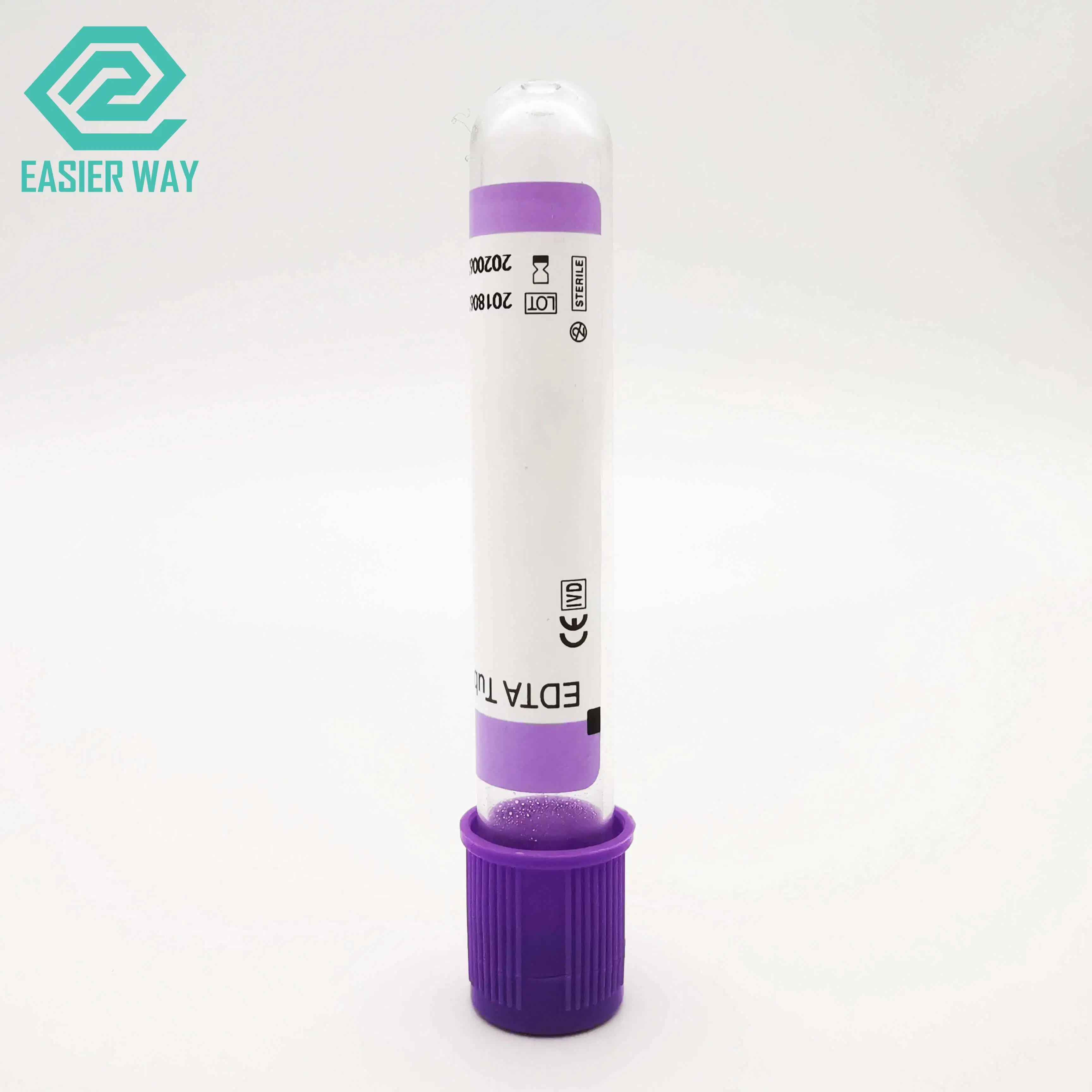 Violet Lavender Top EDTA Vacuum Blood Collection Tubes