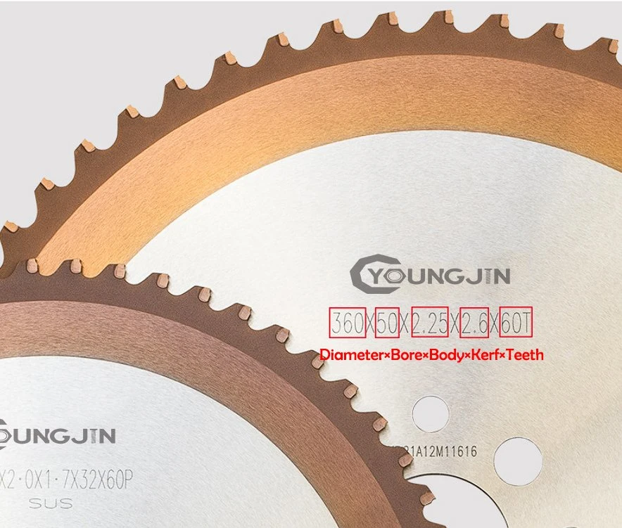 Metal Cutting Cold Cut Cermet Carbinde Alloy Circular Saw Blade for 304 316 Stainless Steel