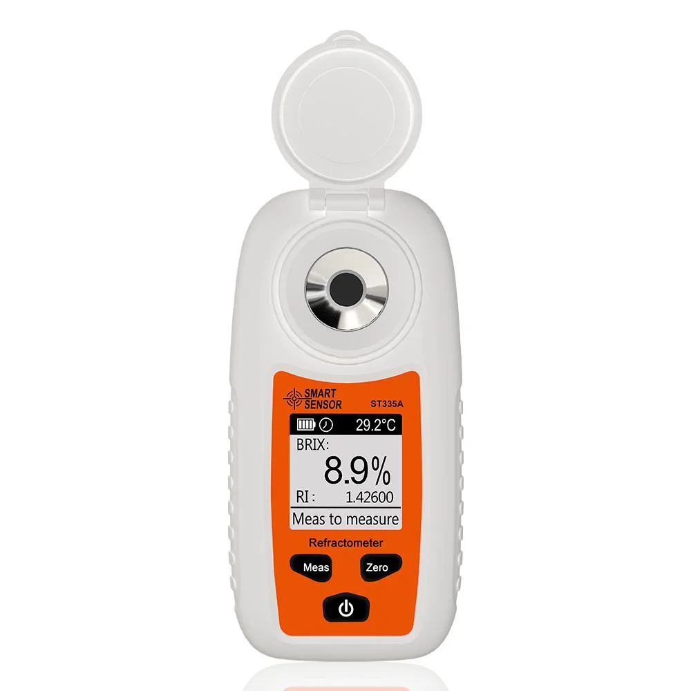 Refractómetro digital Medidor de azúcar en la pantalla LCD de 0 a 35% Brix Saccharometer Densitómetro para frutas vino, cerveza, prueba de concentración de azúcar en alcohol