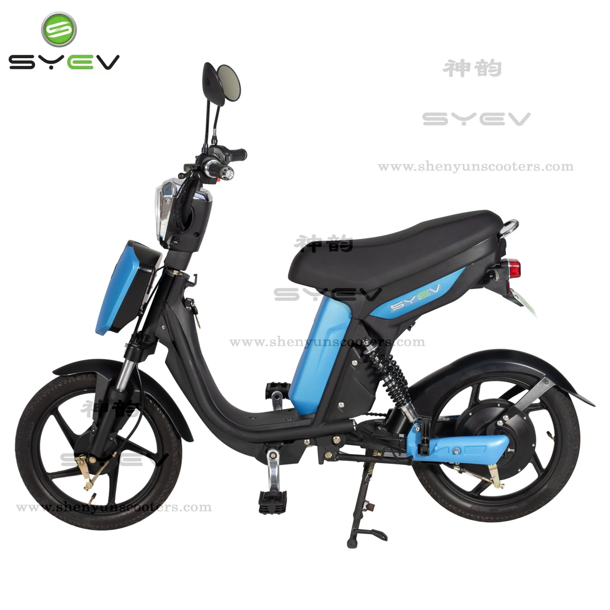 certificado CE Shenyun Originales de fábrica Wholesale/Supplier Sy-Lxqs 48V 350W a 25km/h barata moto scooter de movilidad en bicicleta eléctrica con 40km de largo alcance