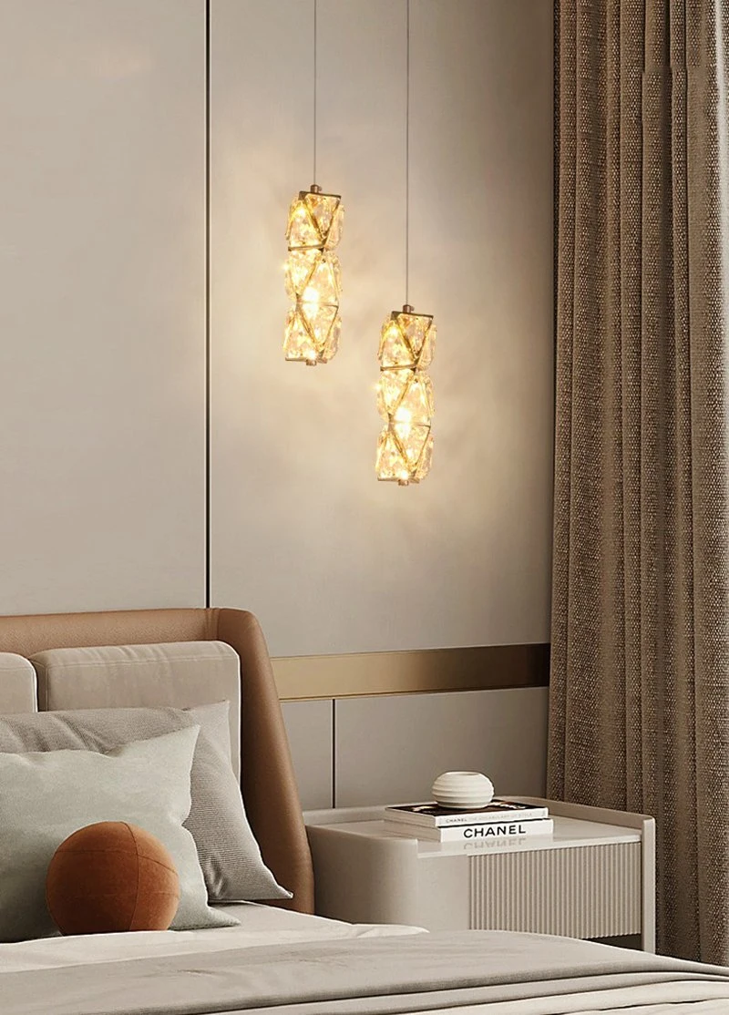 Modern and Minimalist LED Square K9 Crystal Chandelier for Indoor Restaurants