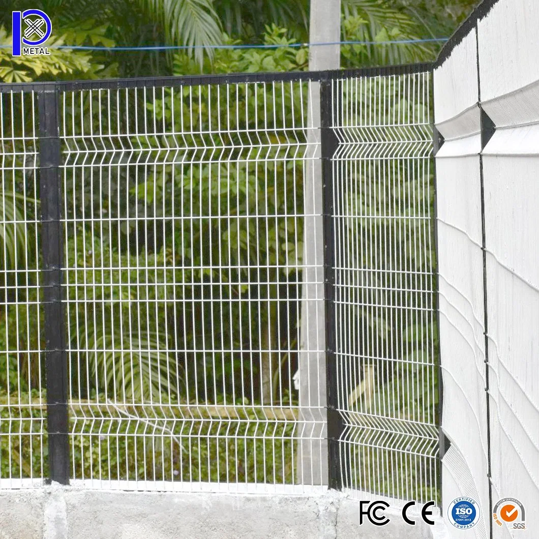 Pengxian Galvanized Welded Wire Mesh for Garden Fence China Manufacturing 3FT Fence 1.23m Panel Height Triangle Bending Welded Wire Mesh Fence