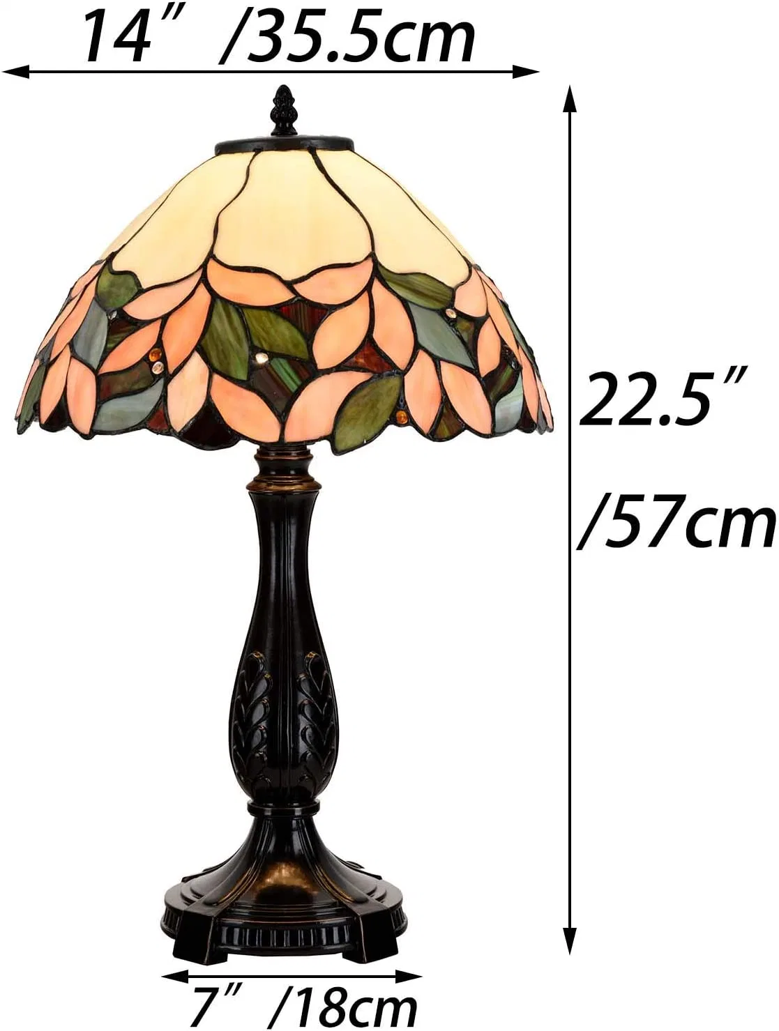 Jl-163 Modern Pink Wisteria Tiffany Style Stained Glass Table Lamp