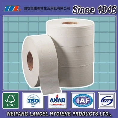 Fábrica OEM 2ply Eco recicló la pulpa de papel termosensible madre rollo Papel Higiénico Jumbo Roll de China
