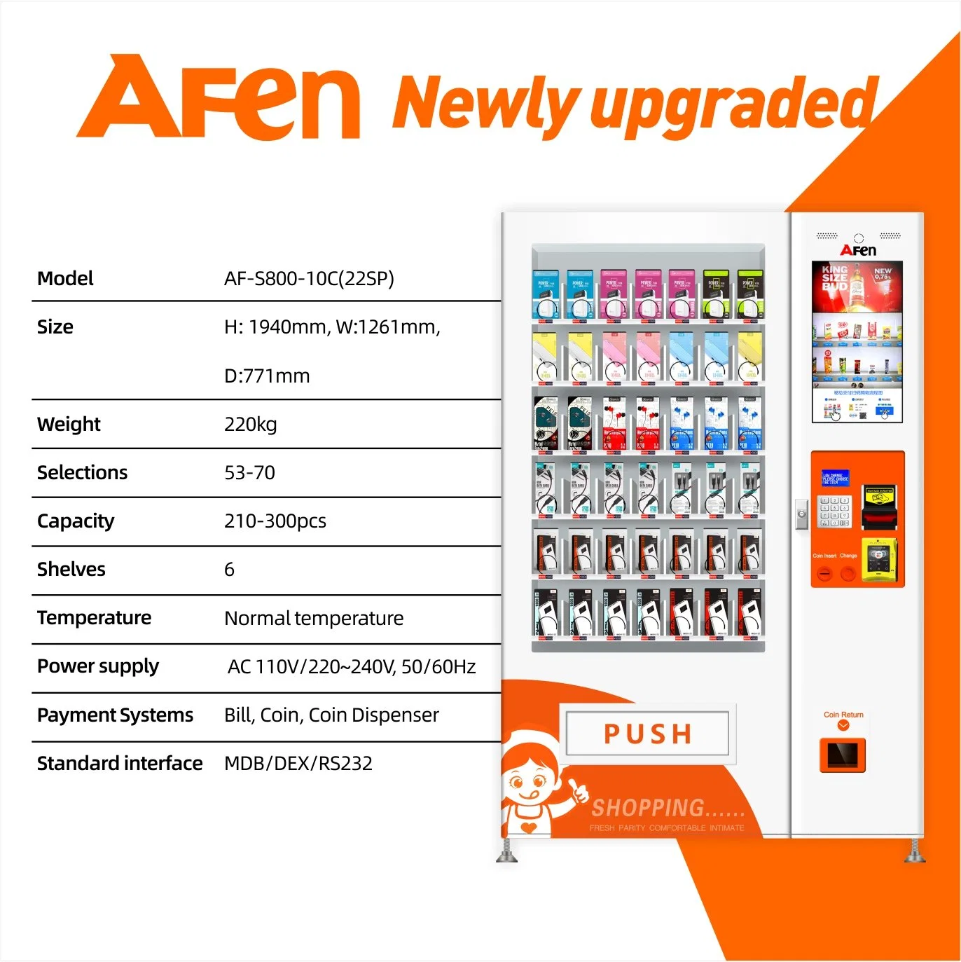 Afen Advertising Screen Digital Glove Vending Machine Dispense Sex Products From Leading China Manufacturer