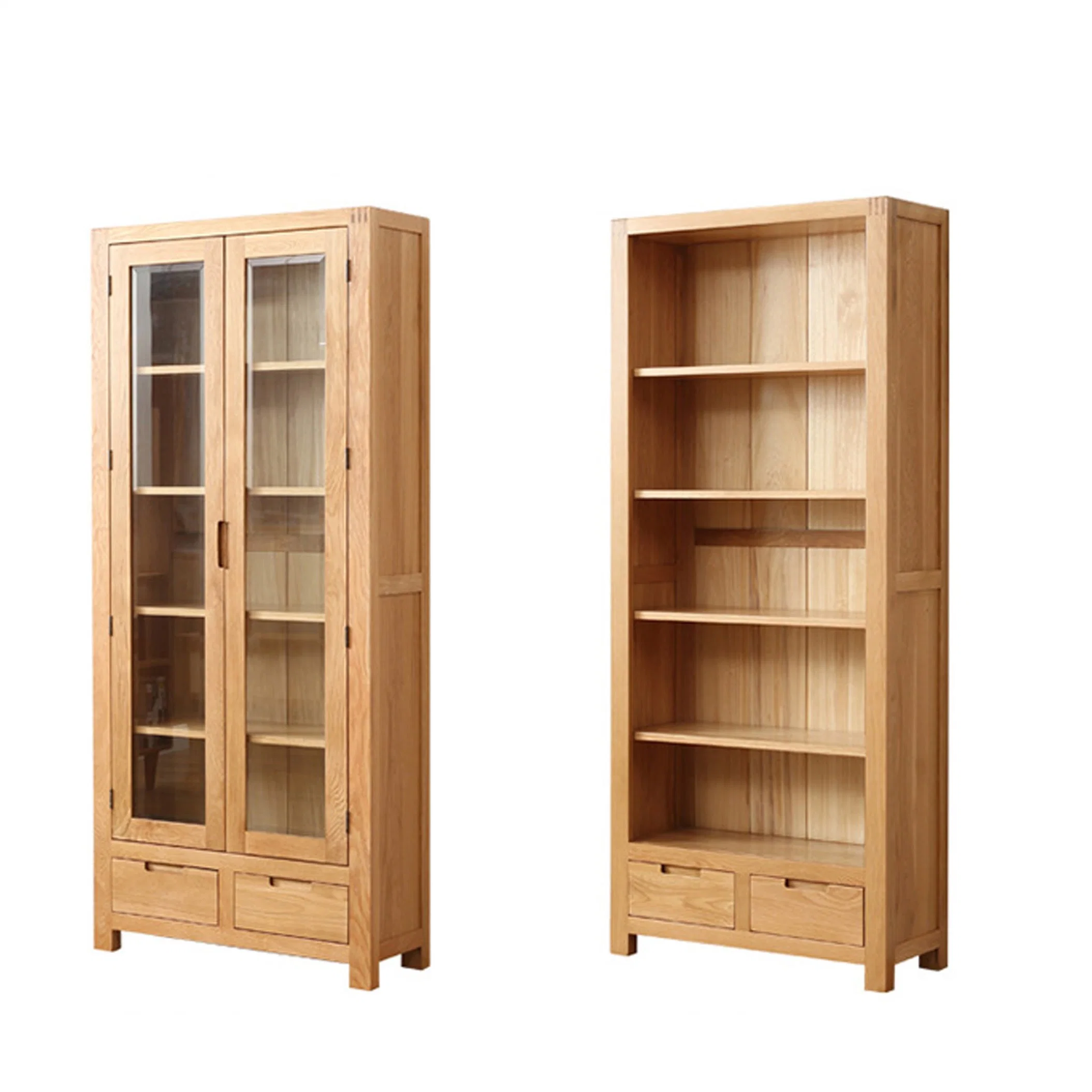 جديد مخصص خزانة الكتب خزانة حديثة الخشب لرف مكتبة المنزل مكتبة صلبة من خشب البلوط