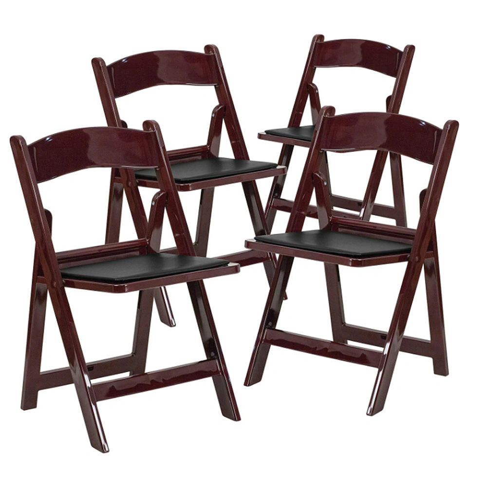 Modern Wholesale/Supplier Foldable Brown Plastic Dining Party Resin Folding Chairs for Events