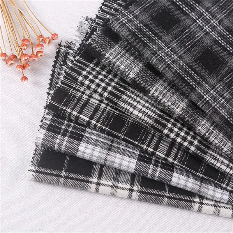 China Manufacture Factory Woven Printed Plaid 100% Cotton Brushed Flannel Fabric