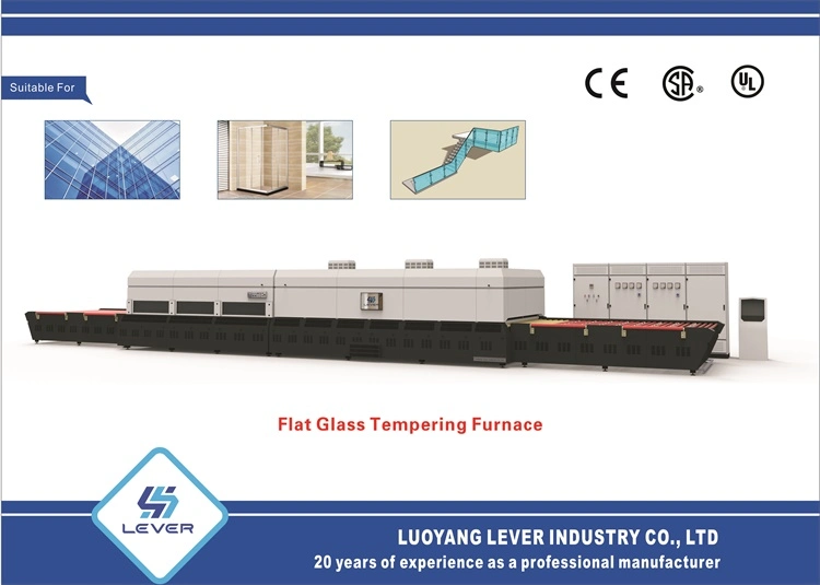 Vedações 4-19mm convecção Jet Edifício Plana Máquina de processo de fabricação de vidro temperado