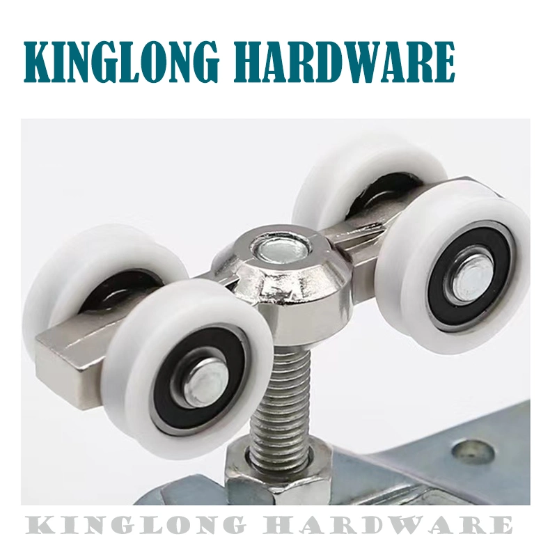 Zinc Alloy/Aluminum Alloy/Stainless Steel 4 Wheel Wooden Door Accessories Hanging Wheel Roller