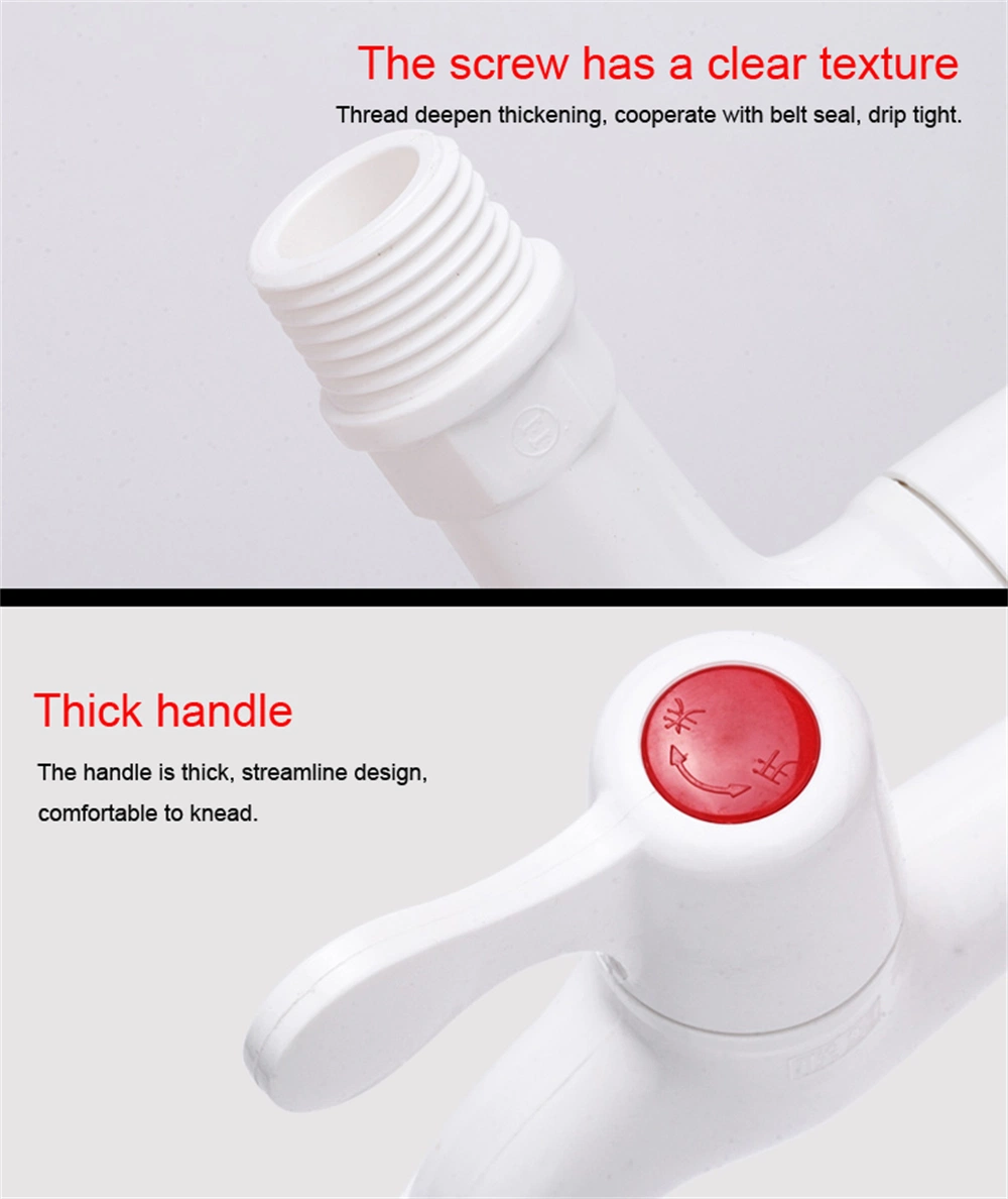 Lesso Customizable White Quick Connect Washing Machine Kitchen Plastic Bathroom Basin Faucet