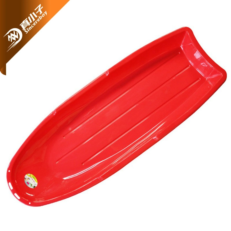 Wholesale Factory Price Snow Sports Kids Adults Straight Slippery Toboggan Sled Plastic Snow Sledge