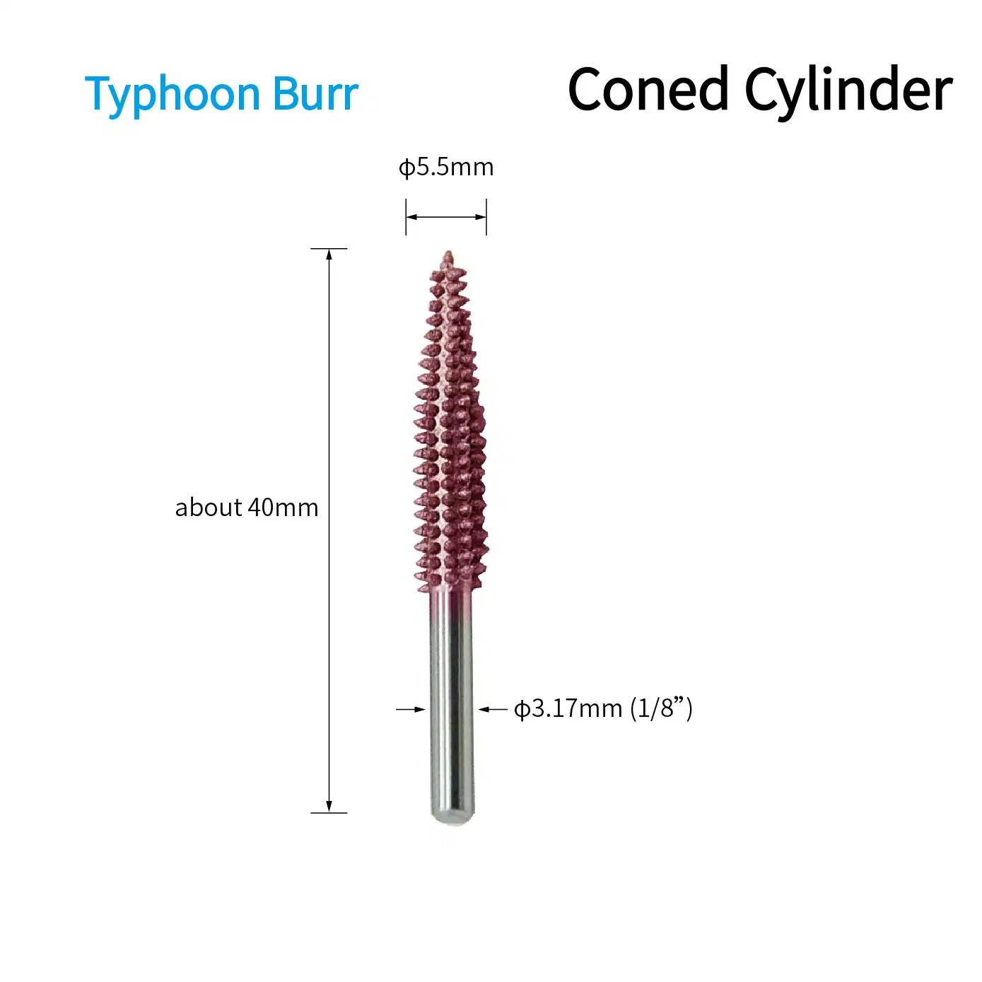 Borracha para esculpir madeira lixar carboneto de tungsténio gravilha Typhoon Burr