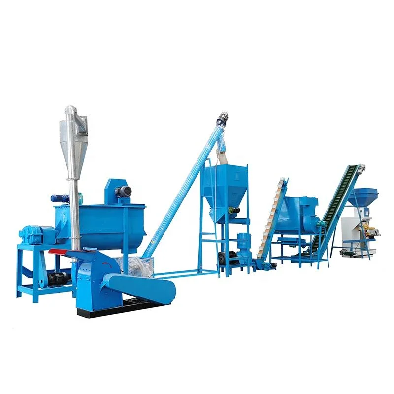 Poultry Feed Production Line 1 Ton Cattle Feed Plant Animal Feed Pellet Making Line Feed Pellet Plant