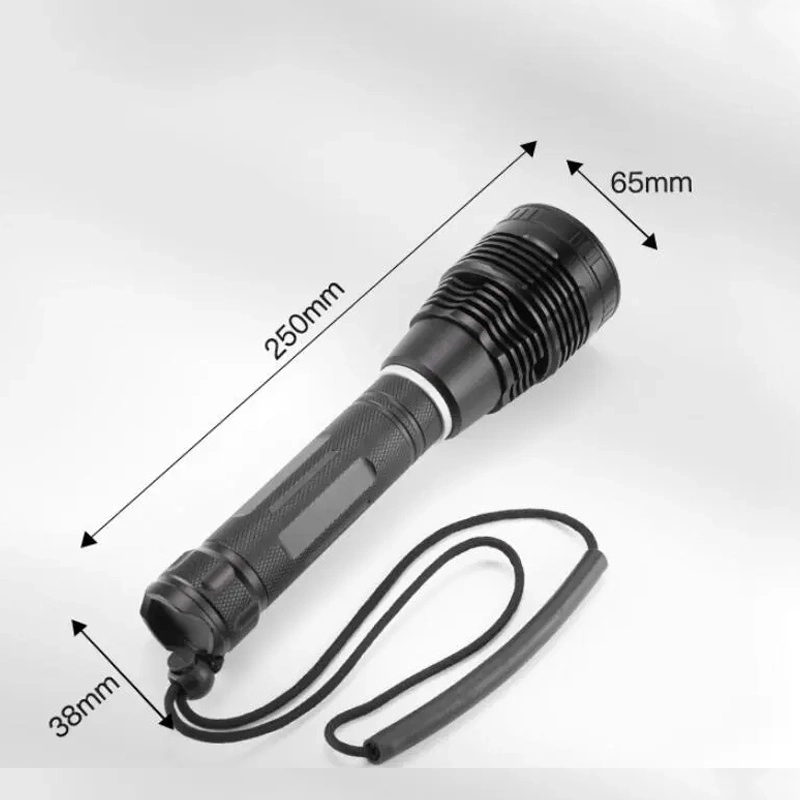 Bonne vente Xhp70 Diving puissante lampe de poche LED rechargeable Diving Flashlight Torche lumière sous-marine 100m blanc Camping 90 80