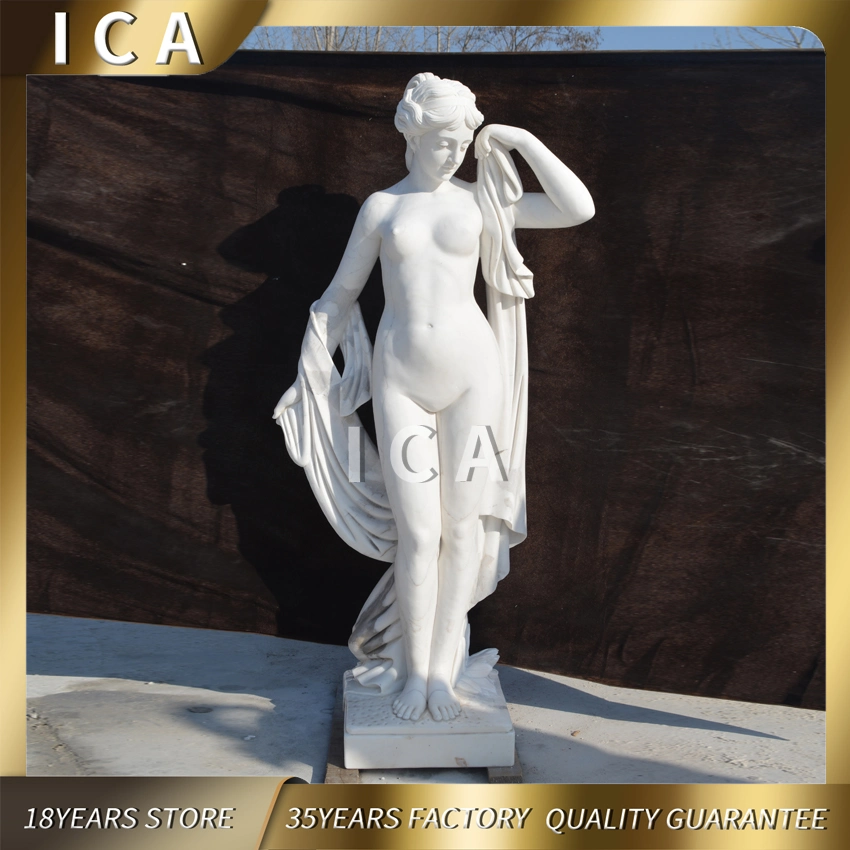 Life Size Outdoor Garden Marble Nude Woman Summer Sculptures