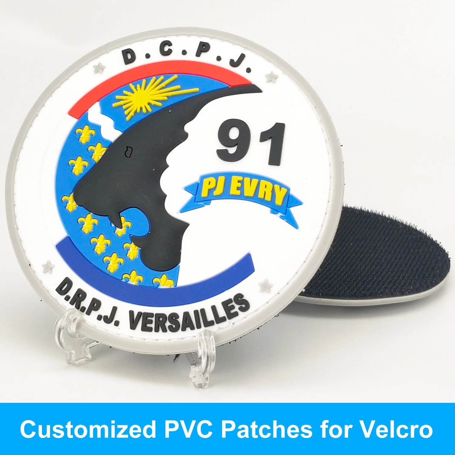 Factory Custom Soft PVC Garment Accessory Clothing Label Tactical Gear Gend Rmerie Uniform Patches Velcro Glow in The Dark