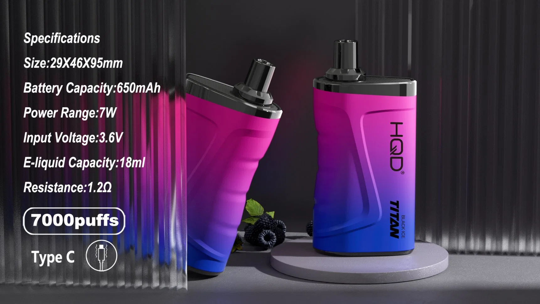 Hqd desechables Vape Titan 7000 inhalaciones 1688 originales de fábrica de Alibaba Vape recargable 10000