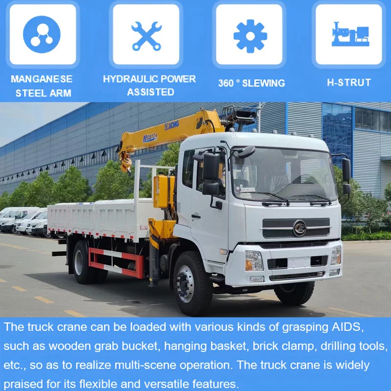 China Construction Machinery Manufacturer 8 Tonne Telescopic Boom Truck Mobile Crane Truck Mounted Crane