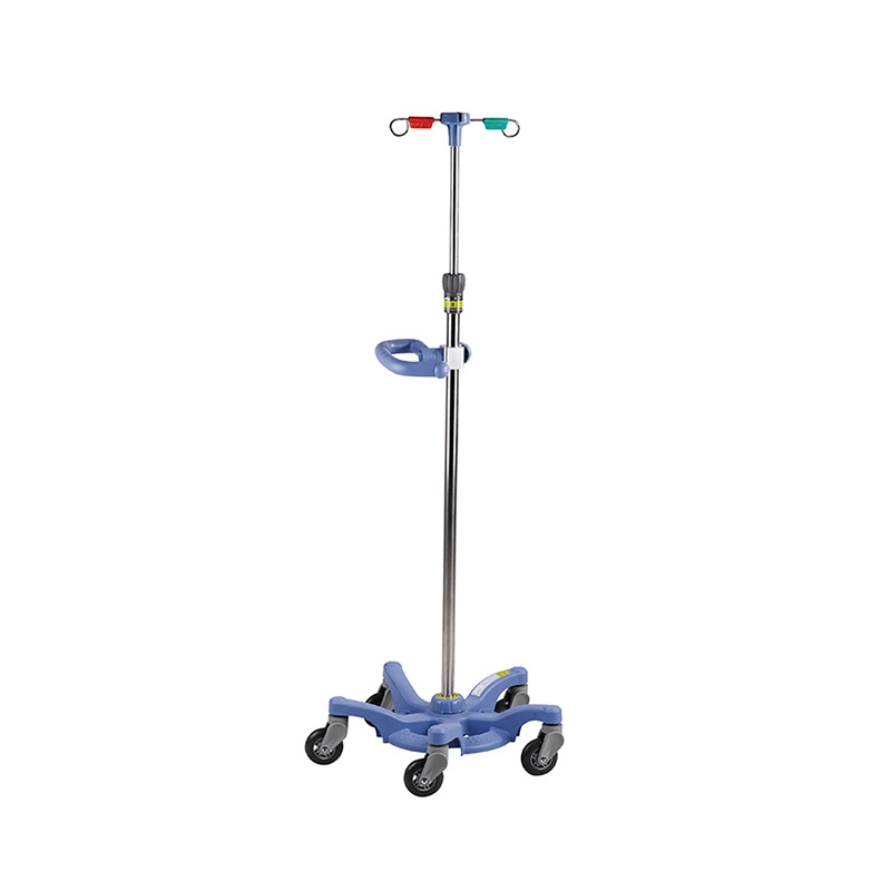 Medical Equipment Hospital Furniture Stainless Steel Stand Infusion I. V. Pole Adjustable ICU IV Pole