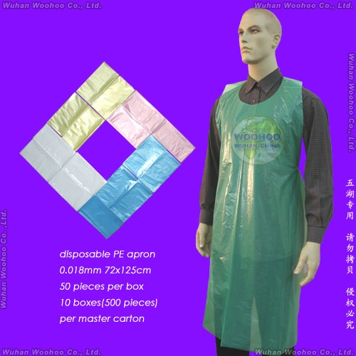 Imperméable/hôpital médical/dentaire/PP/nontissé/poly/PEHD/PEBD/Tablier jetable en plastique PE pour le Service de l'industrie de transformation des aliments/Hôtel/Restaurant La cuisine/sécurité