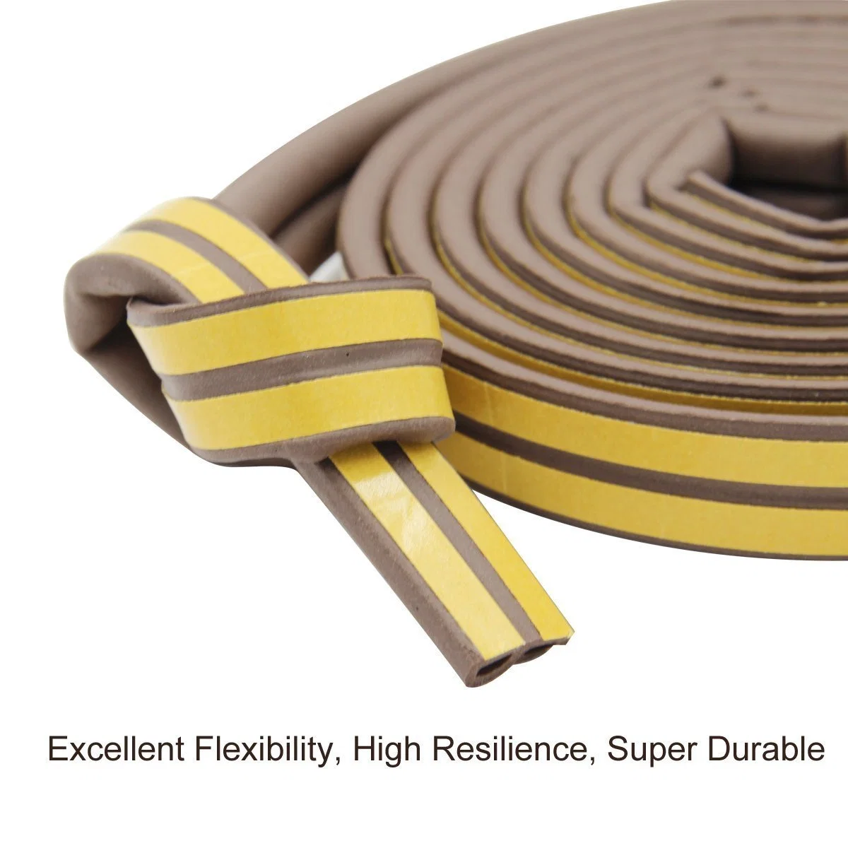 3m EPDM Rubber Door Gasket D E I P Shape Self-Adhesive Backed Tape Foam Seal Strip for Wooden Door Seal Weather Strip