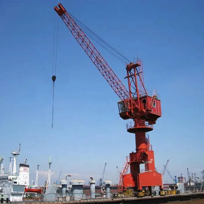 Rail Type 50 Ton Telescopic Slewing Floating Dock Container Portal Crane