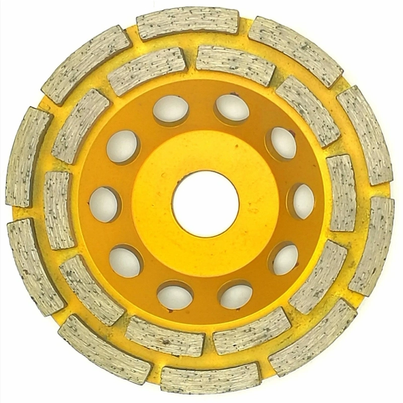 Abrasivo de rueda de esmerilado de doble fila de diamante de alta calidad Para granito/mármol/hormigón