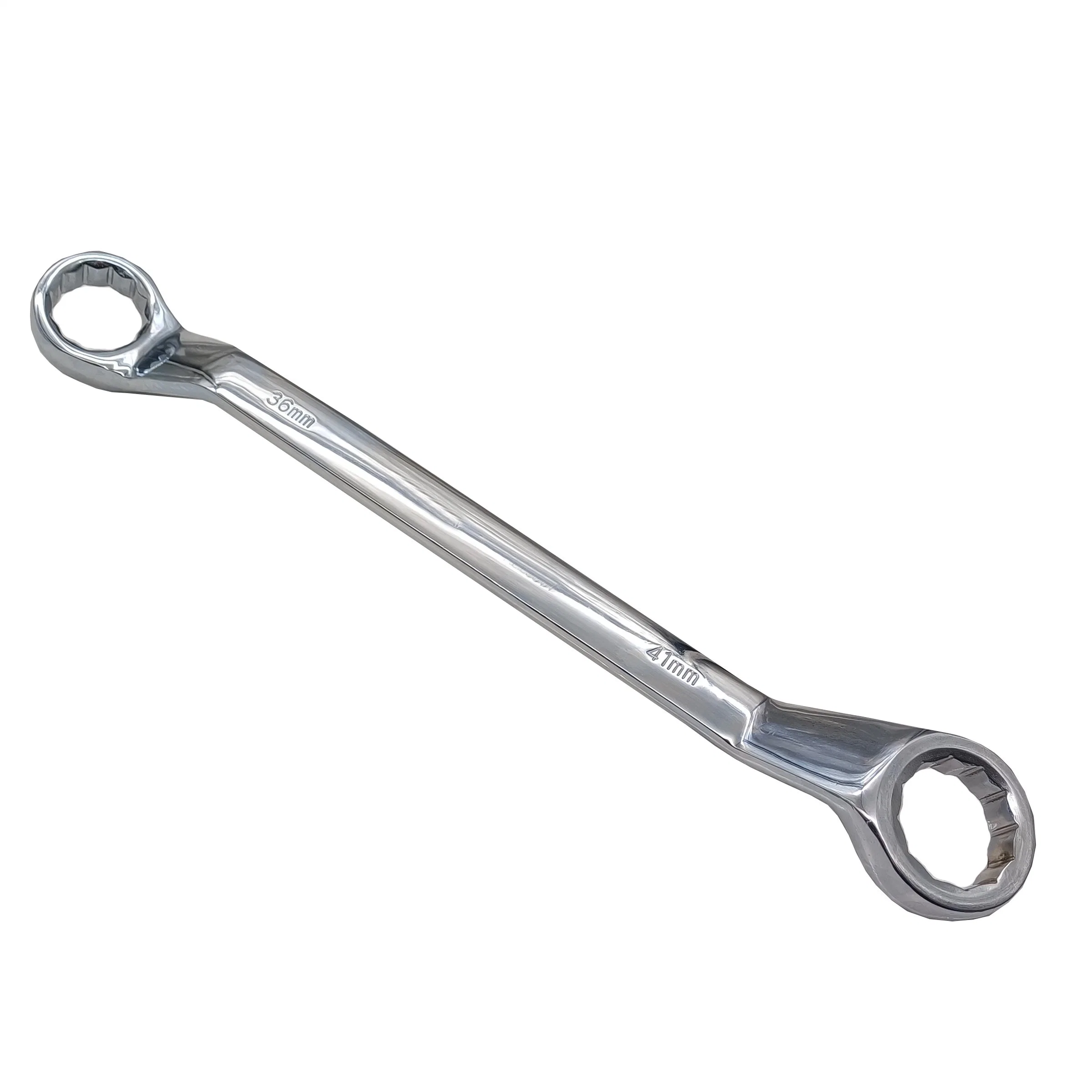 Y02100 Cr-V Big Size Double Head Ring Spanner with Mirror Polished