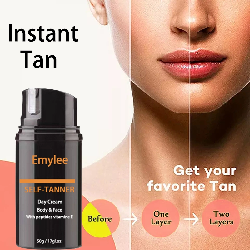 Custom Logo Moisturizing Self Tanner Instant Natural Face Body Self Tanning Cream Lotion