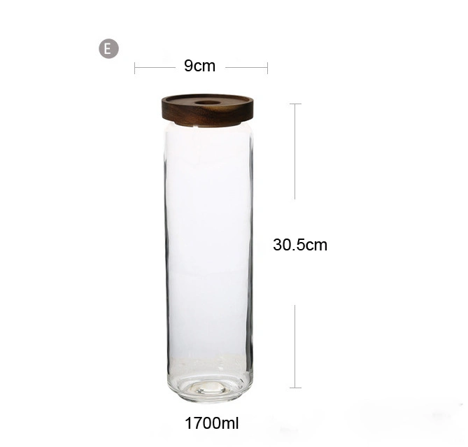 350/450/500/750/1000ml verre borosilicaté haut récipient de conservation pour aliments