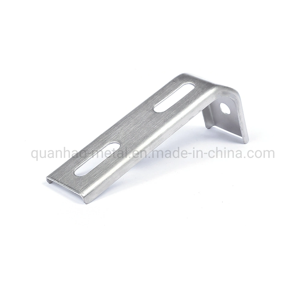 Metal Stamping Brushed Stainless Steel Corner Connector OEM Furniture Connector