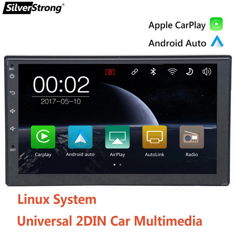 7inch 2DIN Universal Car DVD Linux Operating System Wireless Carplay Auto GPS Navigation for VW Nissan Hyundai KIA Toyota Ford Et