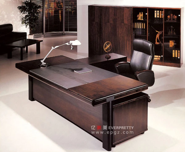 تصميم كلاسيكي طاولة خشبية تنفيذية على شكل L