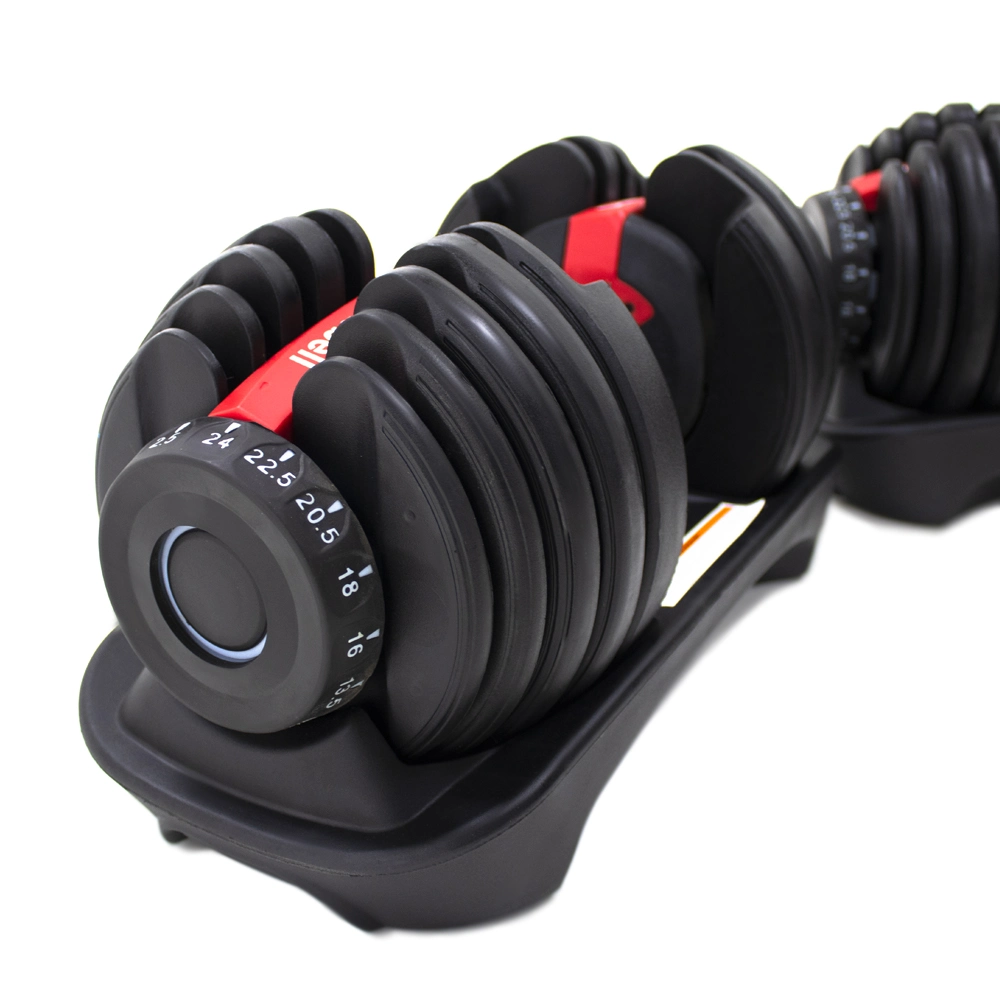 Fundición de hierro el 52,5 lb fuerza ajustable Dumbell conjunto pesa 24kg.