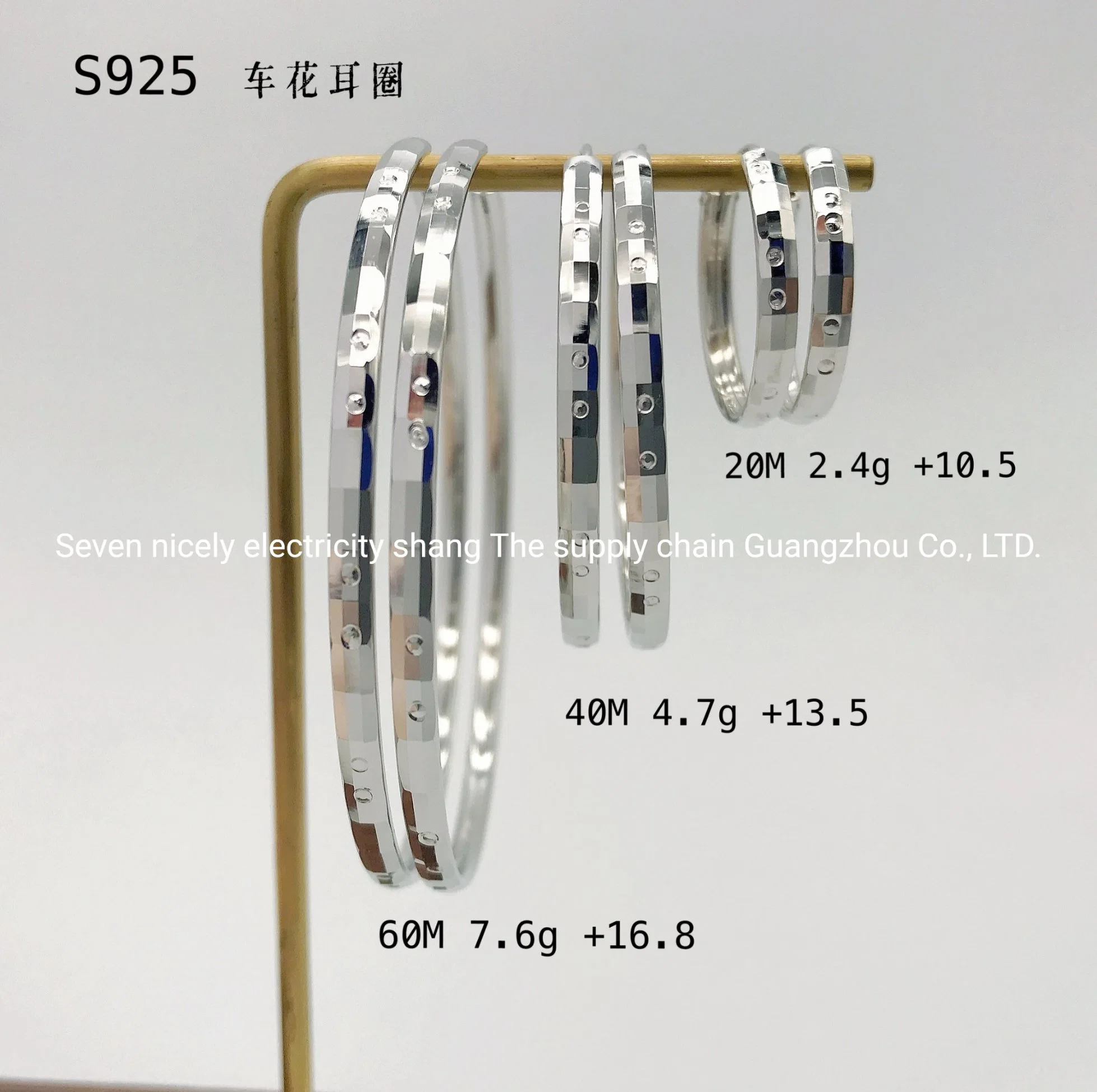 High quality/High cost performance  Hot Sale 925 Sterling Silver Jewellry Woman Eerrings Big Size Fashion Hoop