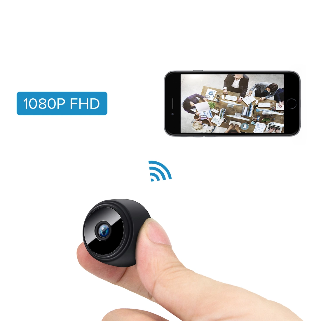 W9 WiFi mini cámara HD 1080P, la visión nocturna de la seguridad casera de detección de movimiento de cámaras de vigilancia inalámbrica de la videocámara