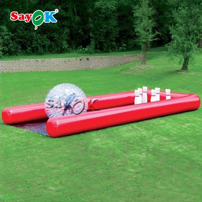 Giant Inflatable Human Bowling Equipment, Single Lanes Inflatable Human Bowling Game for Sale