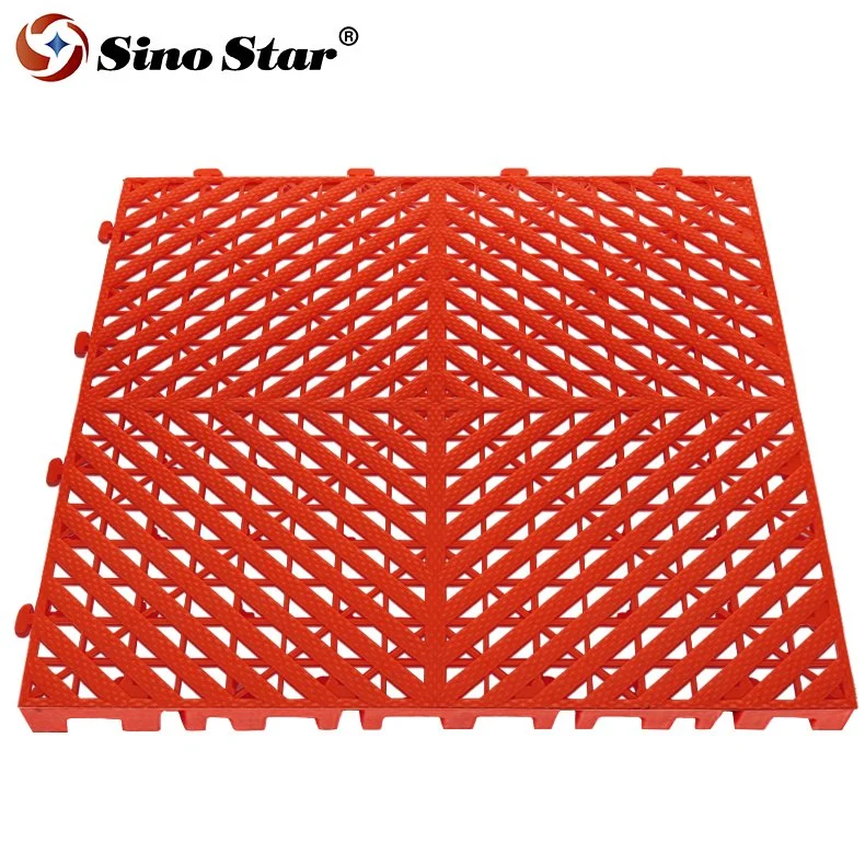 1PCS Garage Floor Tiles 400X400X20mm Thickness Floor Mat Plastic for Car Parking Carwash Detailing Shop