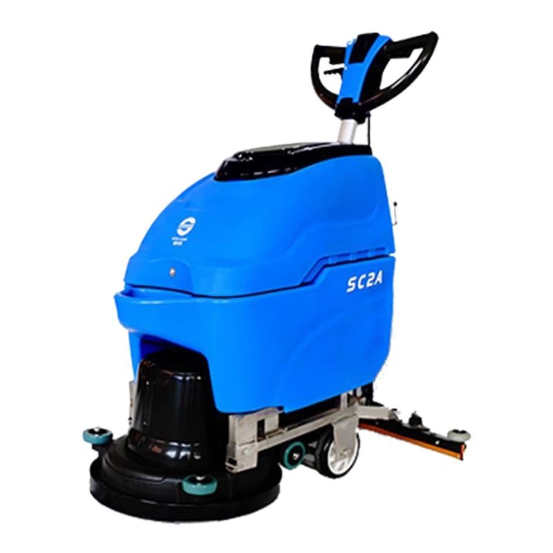 Hand Push Automatic Floor Scrubber Machine with Wire for Supermarket Hotel Gym School