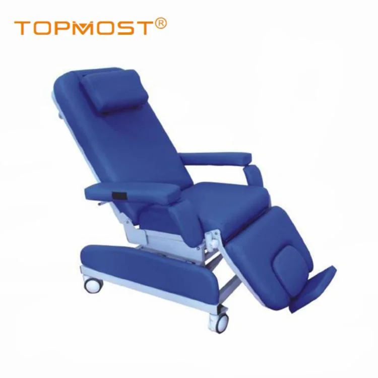 Ajuste manual del hospital la hemodiálisis sillón silla con reposabrazos de tratamiento de diálisis reposar la infusión