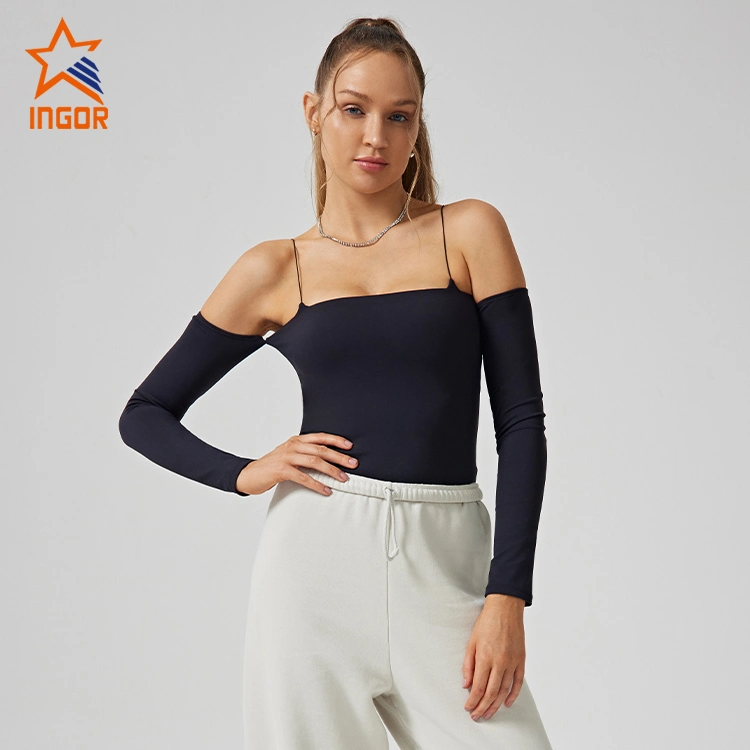 Ingor Sportswear Gym Apparel Manufacturers ODM OEM Custom Women Activewear Long Sleeve T Shirt