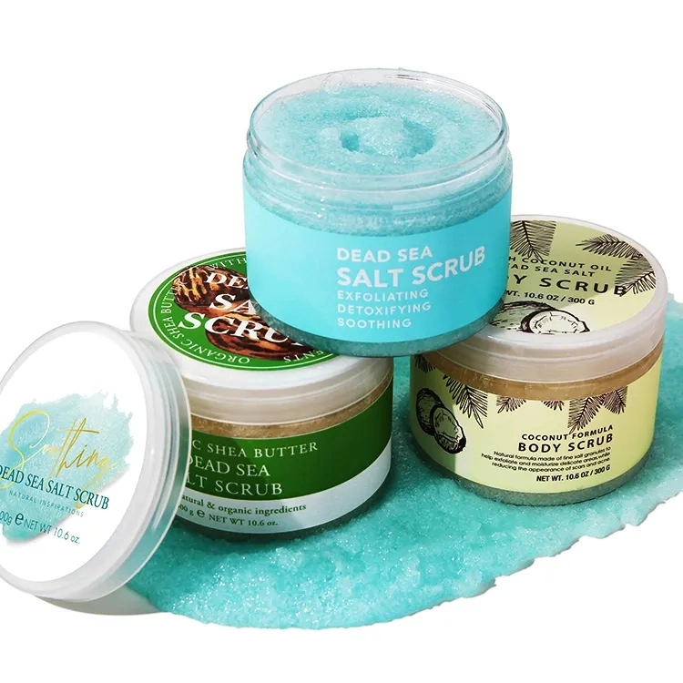 Customized Whitening Exfoliating Butter Dead Sea Salt Bath Body Scrub Cream