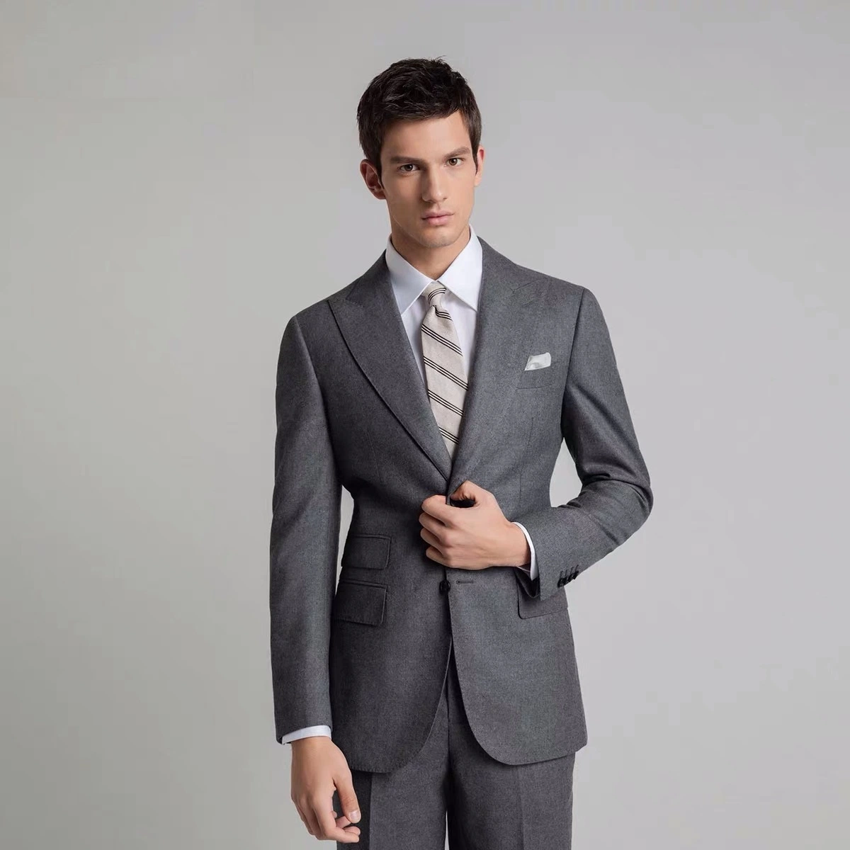 Traje de champán a medida trajes a medida trajes de ocio hombres trajes Negro Chaqueta Blazer de traje de boda para hombre