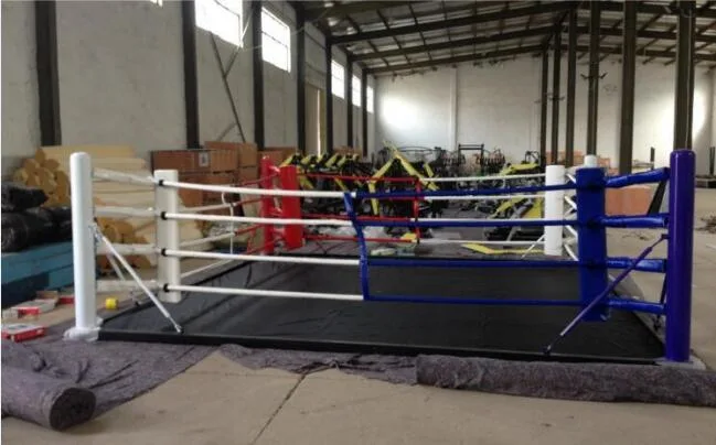 Professional Factory Gimnasio Cuadrilátero montado en el piso/equipos de gimnasio cuadrilátero de boxeo